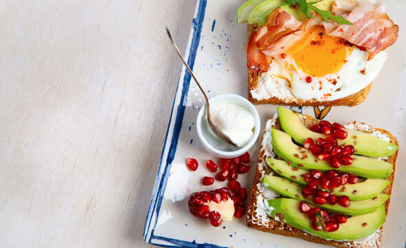 Ssandwich for healthy breakfast concept.