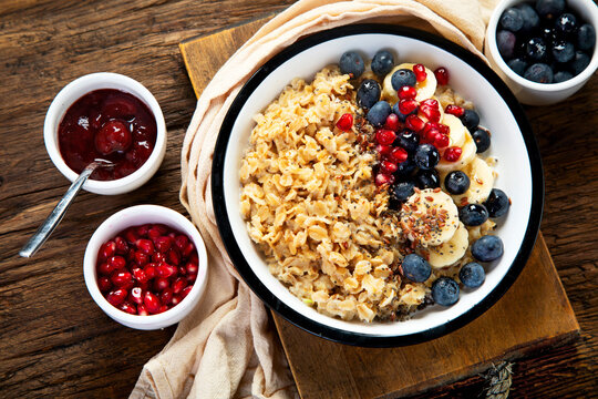Concept for a healthy vegan meal for breakfast.