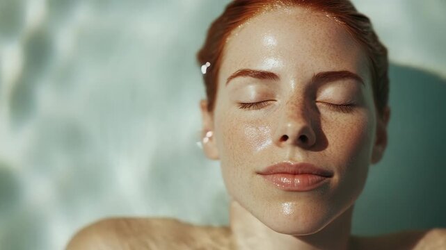 Bubbly hot tub skin care wellness relaxation spa tranquility woman.