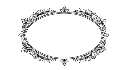 Obraz premium Ornate Oval Frame Border Design.