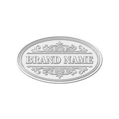 Obraz premium Oval Shaped Metal Brand Stamp.