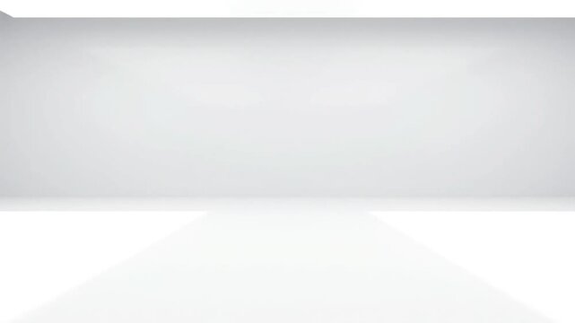Clean White Empty Room Background with Bright Lighting and Minimalist Design.