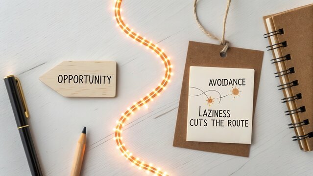 Broken Path of Opportunity Interrupted by Avoidance and Laziness