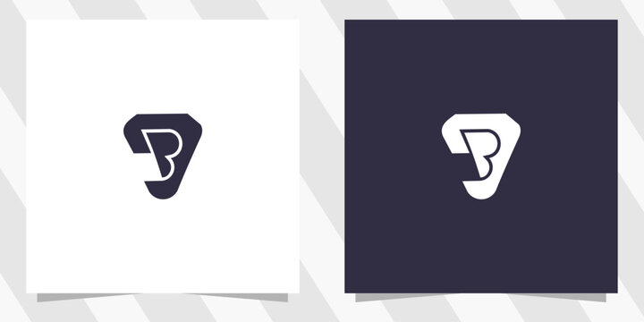 letter vb bv logo design vector