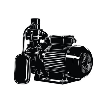Water pump silhouette bundle with float switch for automated systems.