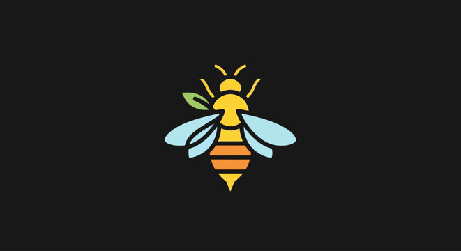 Stylized Bee Vector Illustration