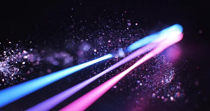 Laser beams in space technology.