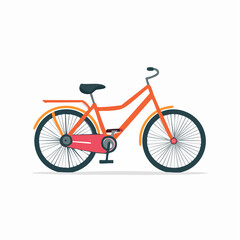 Fototapeta premium Orange Bicycle Illustration