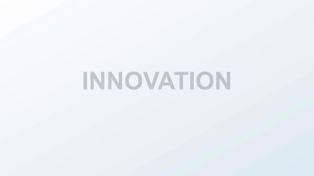 INNOVATION text in a clean minimalist design perfect for conveying modern business concepts technology and future-oriented ideas