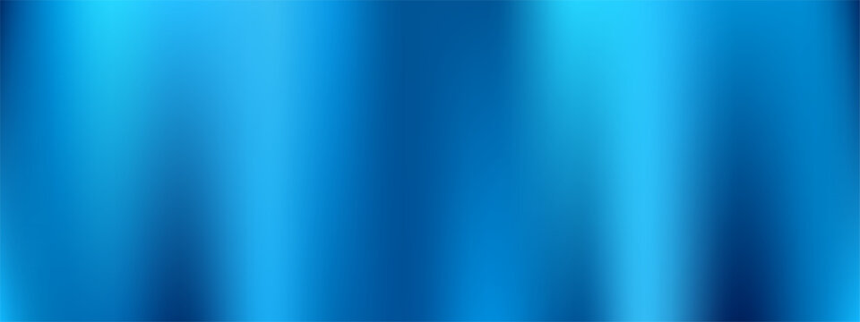 Smooth blue metallic foil gradient background. Metallic foil, aluminum, or draped silk fabric background