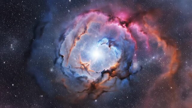 Cosmic nebula with star field ideal for sleek commercial backgrounds and title sequences