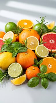 Sun-Kissed Harvest: A Symphony of Citrus and Verdant Aromas