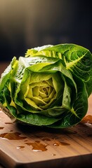 Fototapeta premium Emerald Bloom: A Crisp Geometry of Life
