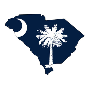 Map USA Flag South Carolina State