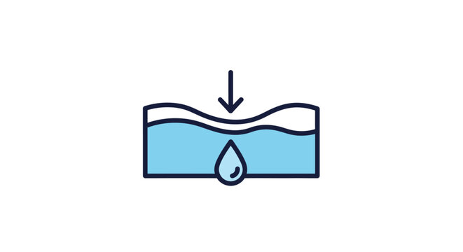 Water drop falling into liquid.