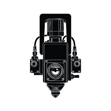 Silhouette laser cutting head bundle, industrial equipment and technology.