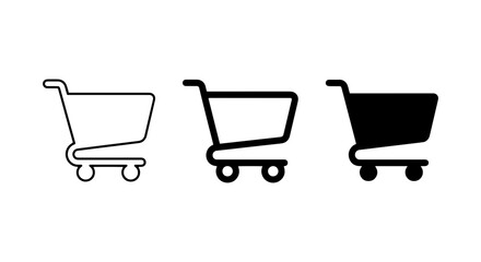 vector shopping cart icons on white background © Samir