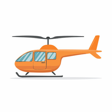 Orange Helicopter Illustration