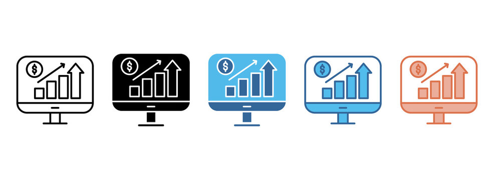 Business Analytics Icon Set Multiple Style Collection