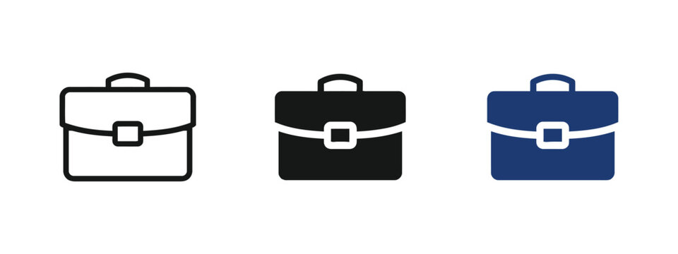 Business briefcase icons representing professional portfolio and career.