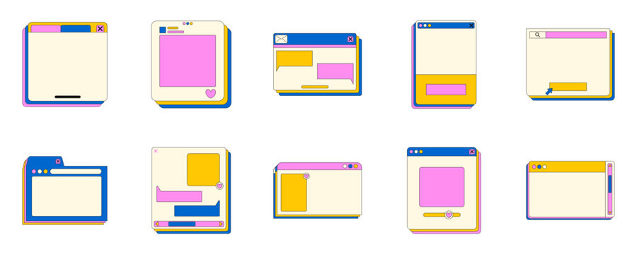 Retro Computer UI Window Icons