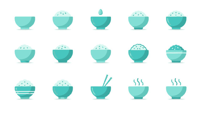 Collection of various soup bowls.