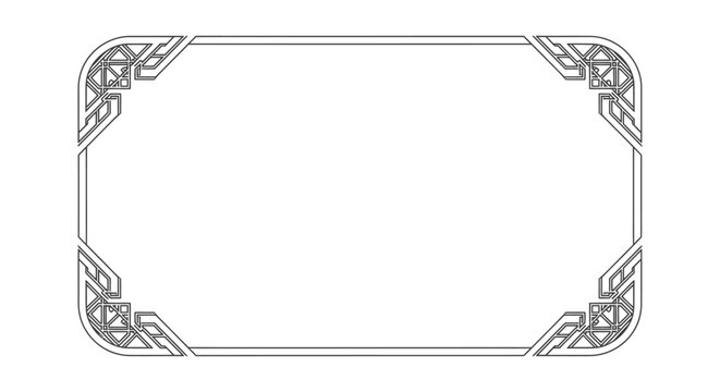 Ornate rectangular frame border design.