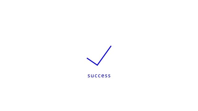 green check mark animation isolated on white background, verified tick icon.
