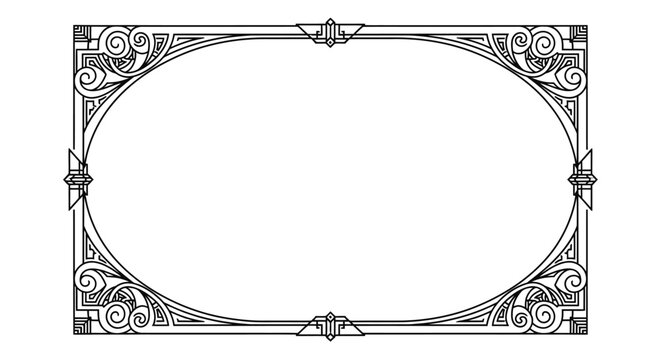 Ornate Metal Frame Border Decoration.