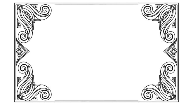 Ornate Decorative Border Design Element.