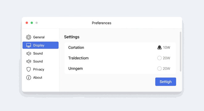 Computer Screen Displaying Application Preferences Settings.