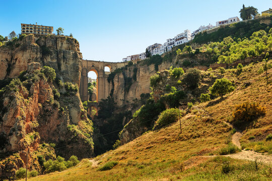 Puente Nuevo in El Tajo gorge, Ronda,  Malaga province, Andalusia, Spain.