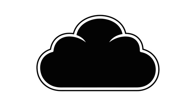 Cloud Icon Black Outline.