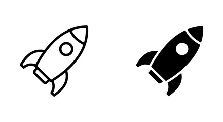 Rocket Ship Icons, Space Exploration Vector Graphics, Futuristic Travel Symbols, Sci-Fi Adventure Elements © Jannatul