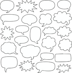 Fototapeta premium Comic speech and thought bubble templates for text