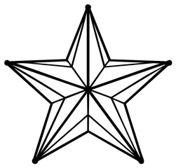Obraz premium Geometric Star Outline Artistic Design Symbol of Celebration and Achievement
