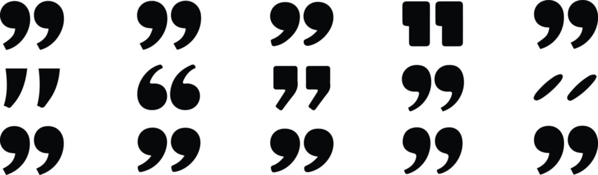 Quotation mark motif for logo and branding
