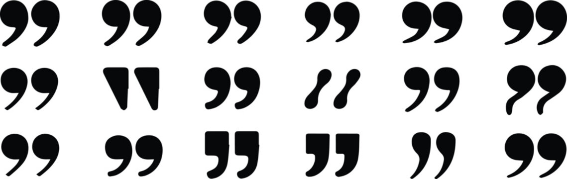 Quotation mark style grid comparison