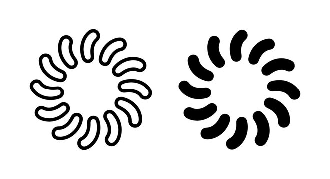 Loading Spinner Icons, Circular Progress Indicators, Dynamic Waiting Symbols, Vector Graphic Elements for Web Design and UI