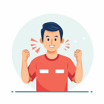 Man Celebrating Success with Fist Pump
