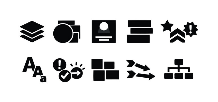 Layered graphic elements and abstract shapes for design and presentation.