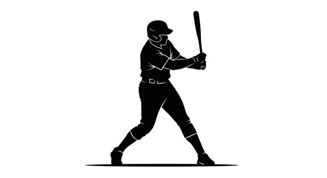 Baseball Player in Batting Stance.