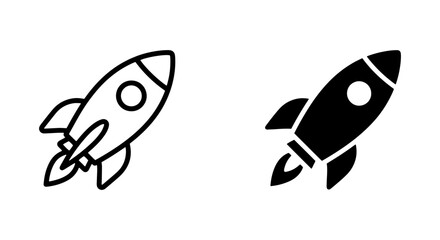 Rocket Ship Icons, Space Exploration Vector Graphics, Futuristic Launch Symbols, Sci-Fi Adventure Elements © Abdur