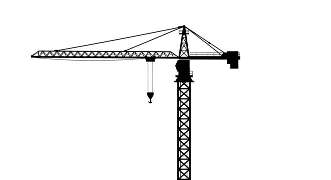 Construction Crane Tower Site.