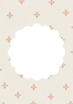 Watercolor vintage patterned frame
