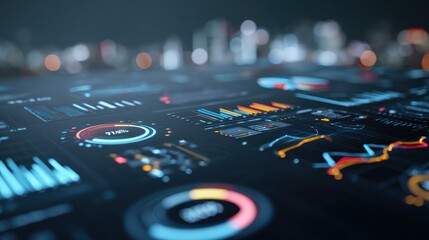 Fototapeta premium Data visualization interface illustration