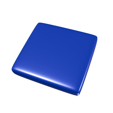  3D rounded blue square icon