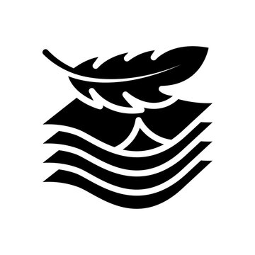 fabric with feather filler icon single, high comfort structure, less weight, vector illustration on white background