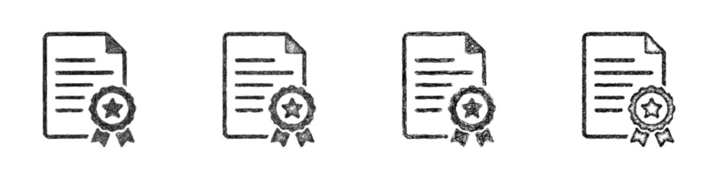 Sketch final exam icon design set