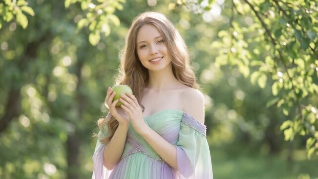Portrait of Young Woman in Ethereal Woodland Light &ndash; Dreamy Enchanted Forest Beauty